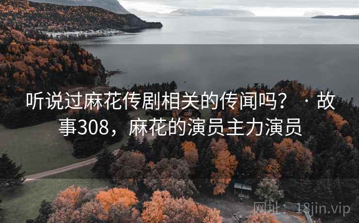 听说过麻花传剧相关的传闻吗？ · 故事308，麻花的演员主力演员